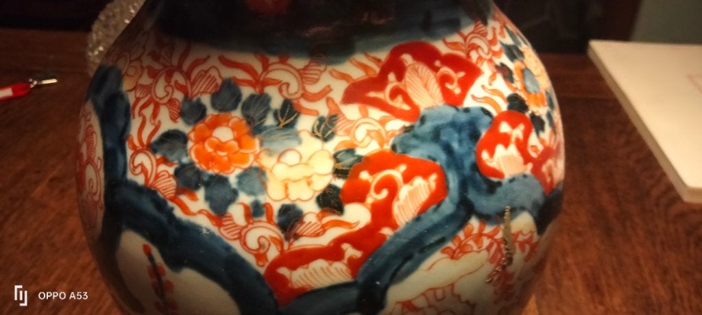 Antieke Japanse Imari Vaas - Handgeschilderd, Antiek en Kunst, Ophalen