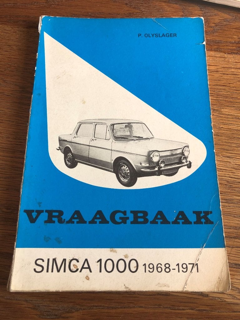 P. Olyslager Vraagbaak Simca 1000 1968-1971, Ophalen