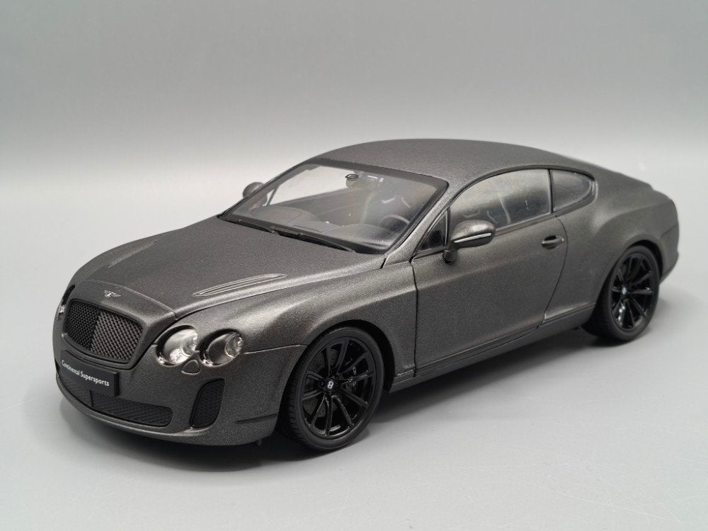 bentley continental supersport mat grijs/zwart  welly 1:18, Hobby en Vrije tijd, Modelauto's | 1:18, Ophalen, Nieuw, Auto, Welly