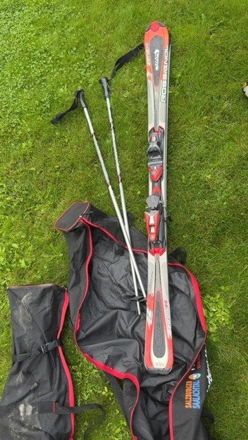 Rossignol dames ski's (160 cm) met bindingen en skistokken, Ophalen, 160 tot 180 cm, Gebruikt, Rossignol