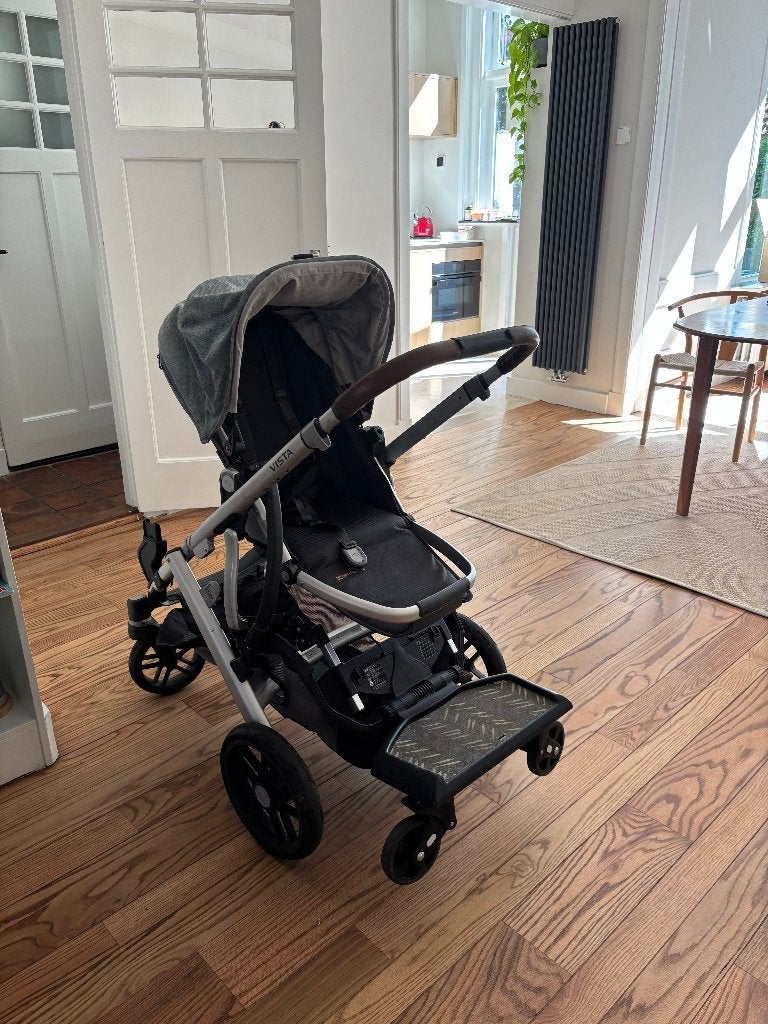 Kinderwagen Uppababy Vista V2, Kinderen en Baby's, Kinderwagens en Combinaties, Gebruikt, Combiwagen, Verstelbare duwstang, Ophalen