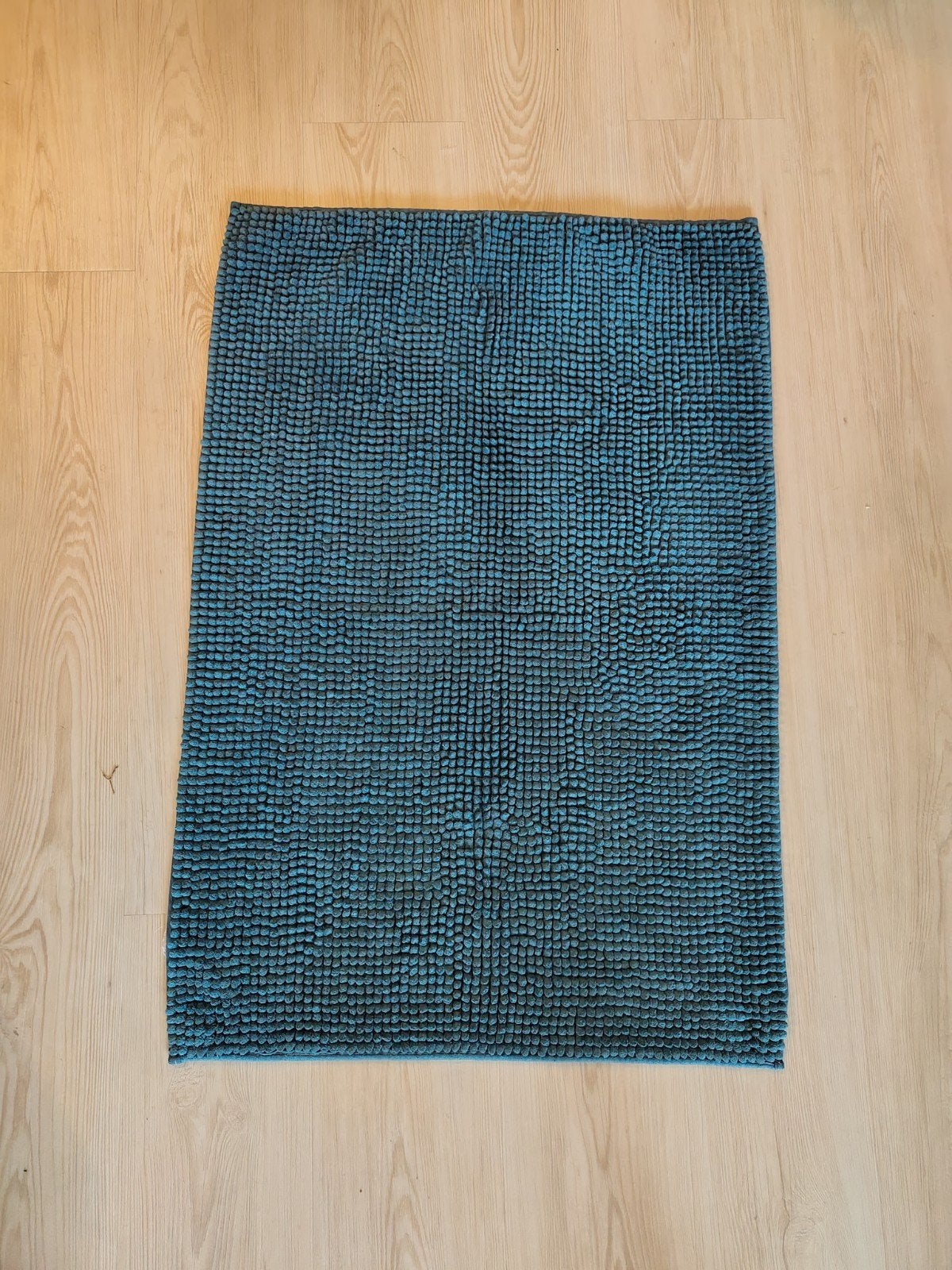 Badmat in petrol blauw, Ophalen, Gebruikt, Blauw, Badmat
