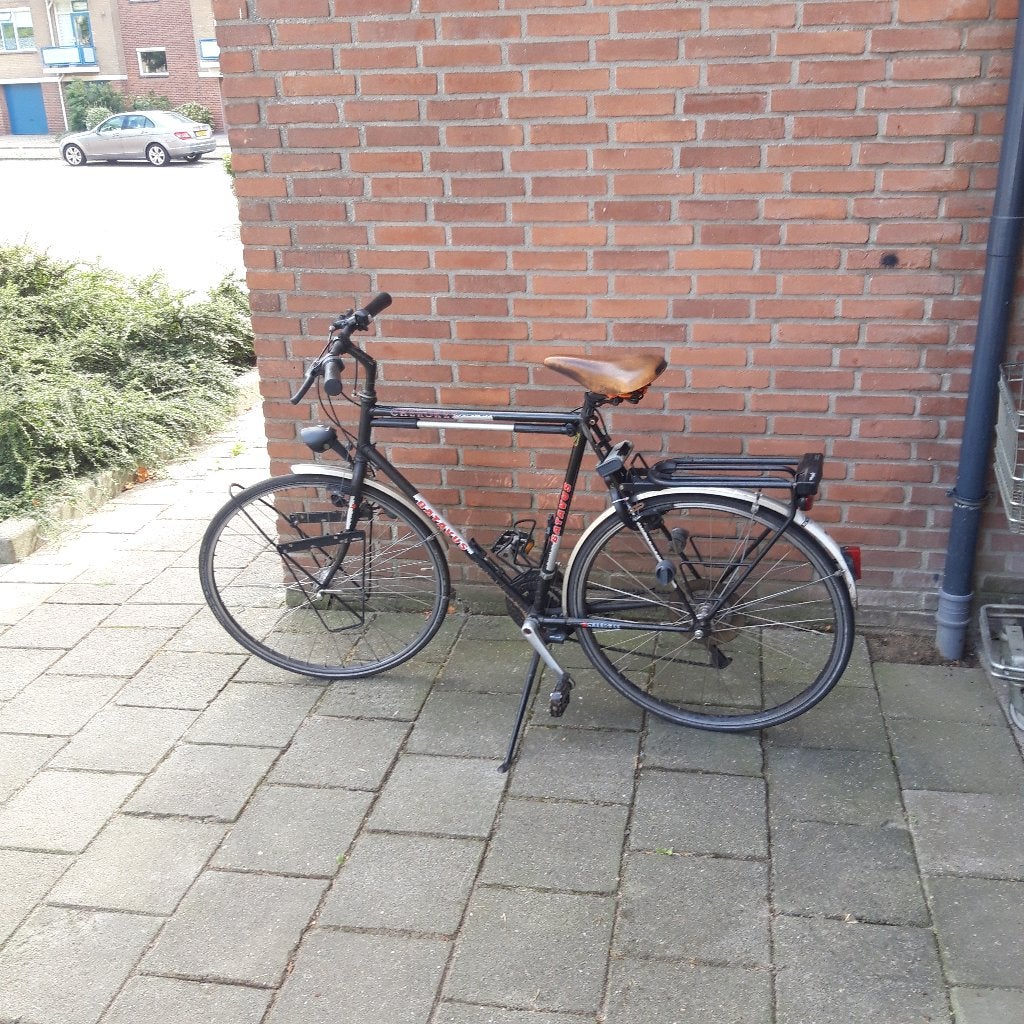 Gebruikte herenfiets - Zwart,, Ophalen, Velgrem, Versnellingen, Batavus
