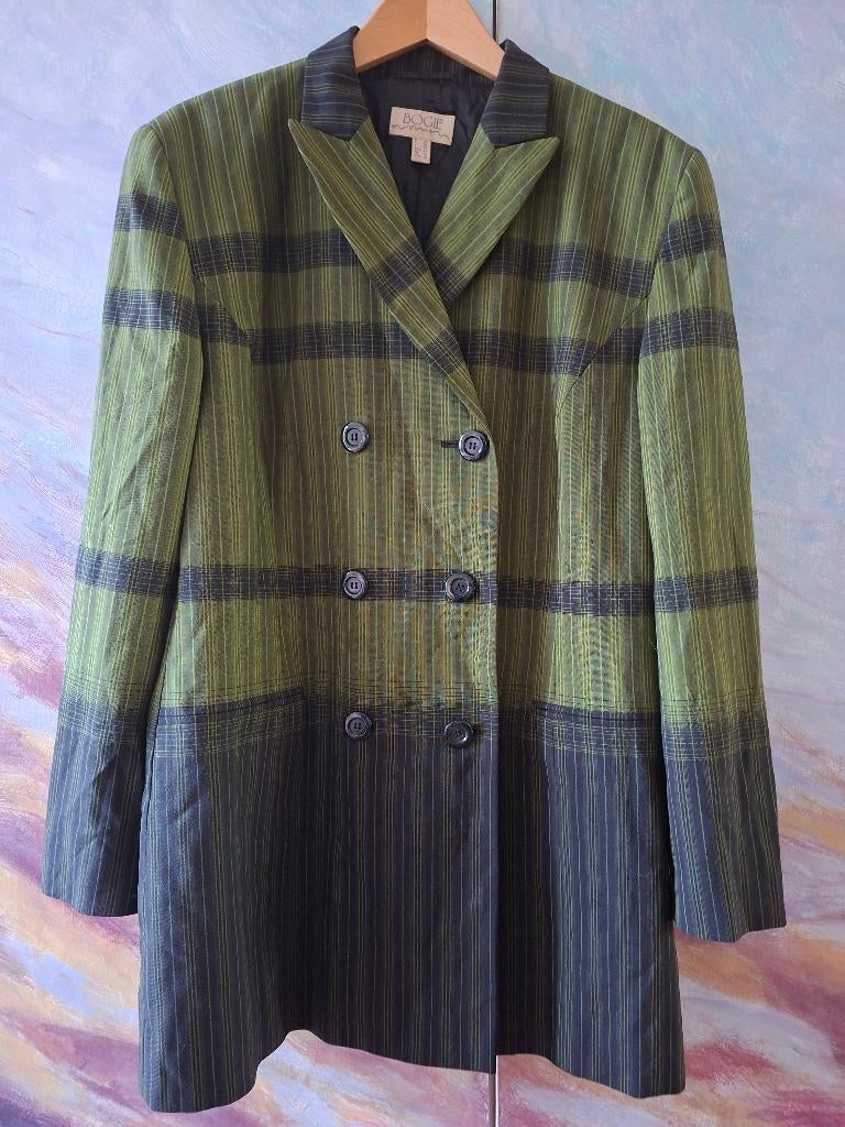 Groen-zwarte blazer 42-44, Maat 42/44 (L), Bogie, Ophalen of Verzenden, Zo goed als nieuw
