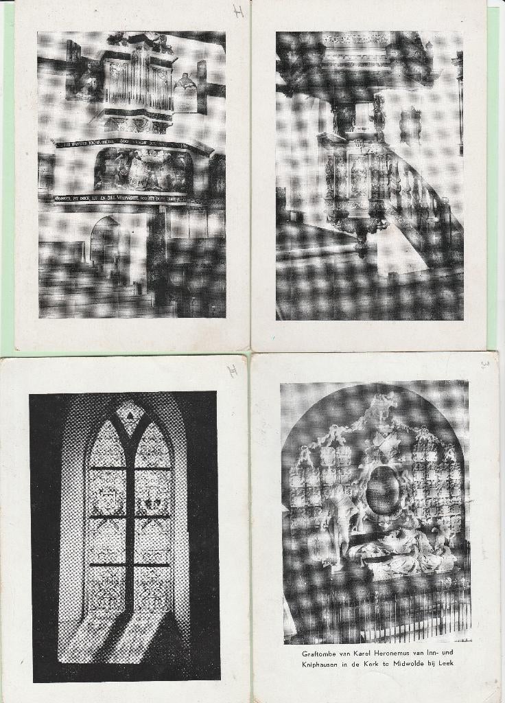 Midwolde (Gr) Kerk met preekstoel-gedenkraam-graftombe-orgel, Verzenden, 1960 tot 1980, Ongelopen, Groningen