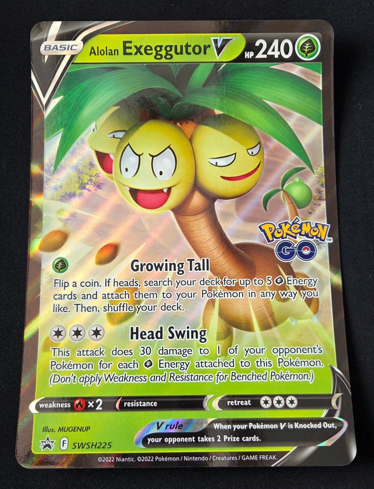 JUMBO KAART! Alolan Exeggutor V SWSH225 Pokémon, Ophalen, Nieuw