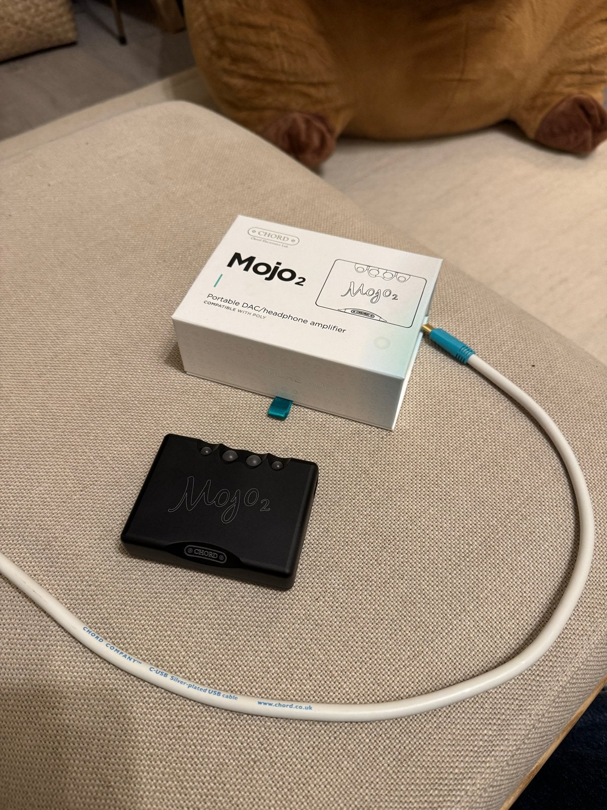 Chord Mojo 2 + silver plated kabel, Ophalen, Zo goed als nieuw, 120 watt of meer, Overige merken