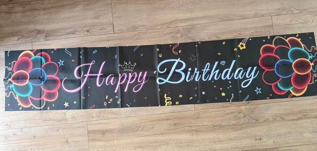 Happy birthday spandoek, Ophalen of Verzenden, Versiering, Verjaardag