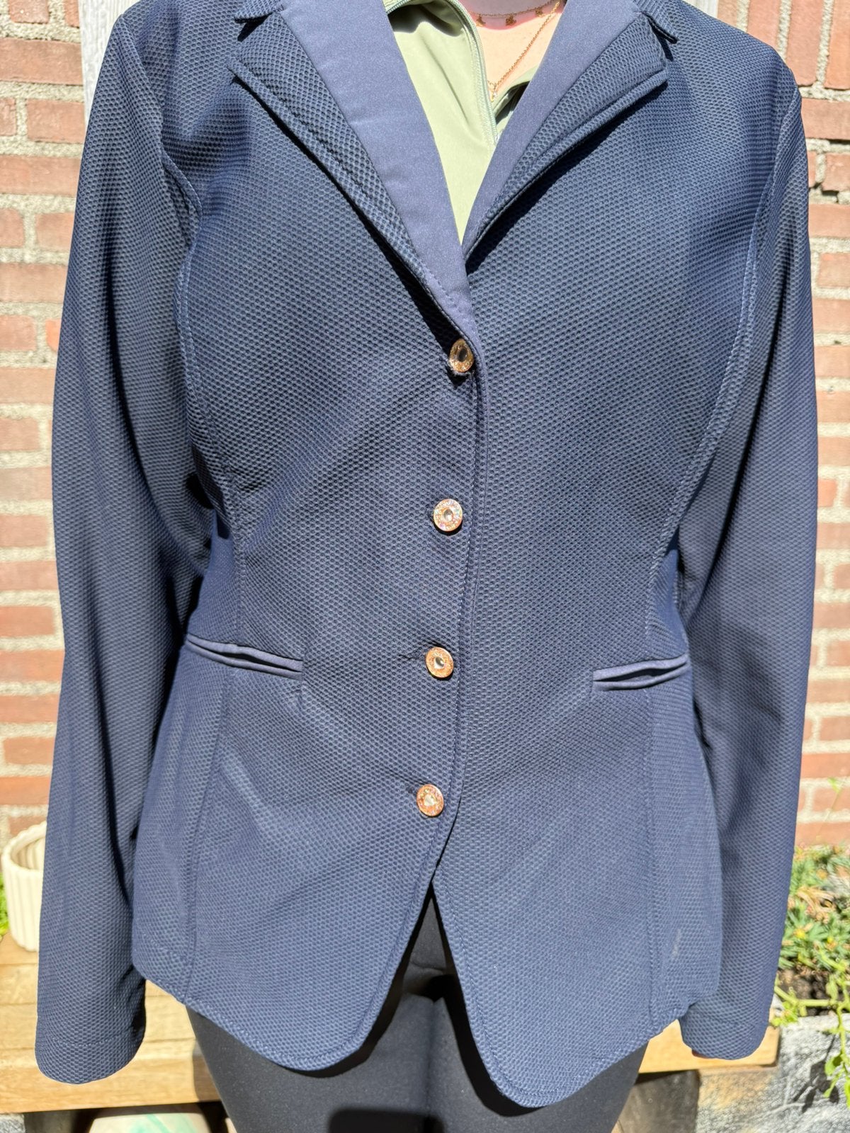 Mesh Paardrijjas QUUR Donkerblauw maat xxl/ maat 44, Dieren en Toebehoren, Paardrijkleding, Dressuur, Ophalen of Verzenden, Zo goed als nieuw