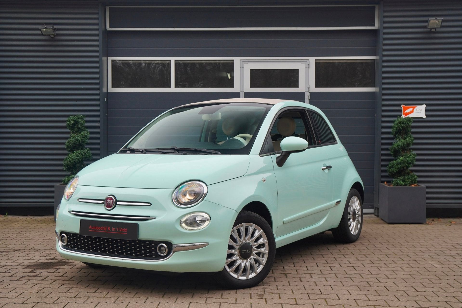 Fiat 500 C 1.2 Lounge GROOT SCHERM PDC CRUISE MINTGROEN, Auto's, Voorwielaandrijving, Gebruikt, 4 cilinders, Cabriolet