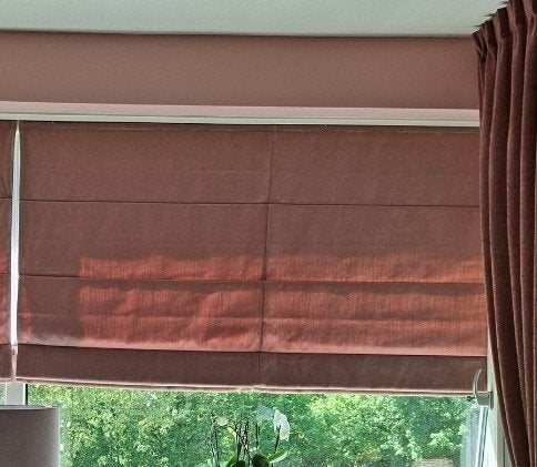 Aangeboden nieuw stoffen vouwgordijn, Ophalen, Roze, Vouwgordijn