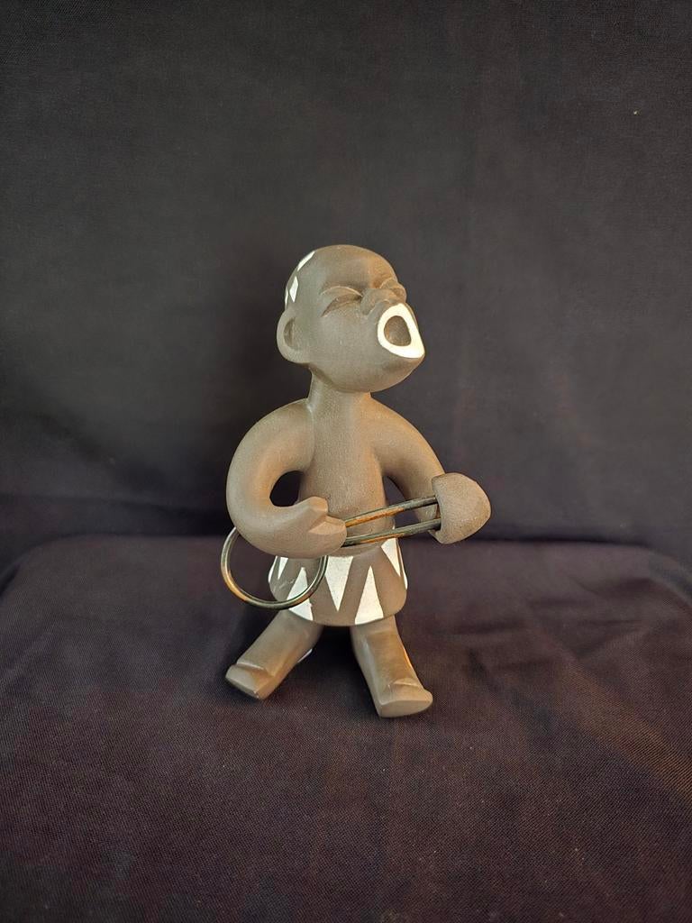 Ravelli Plastiek beeldje, banjospeler, topstaat, H 15-20 cm, Ophalen of Verzenden