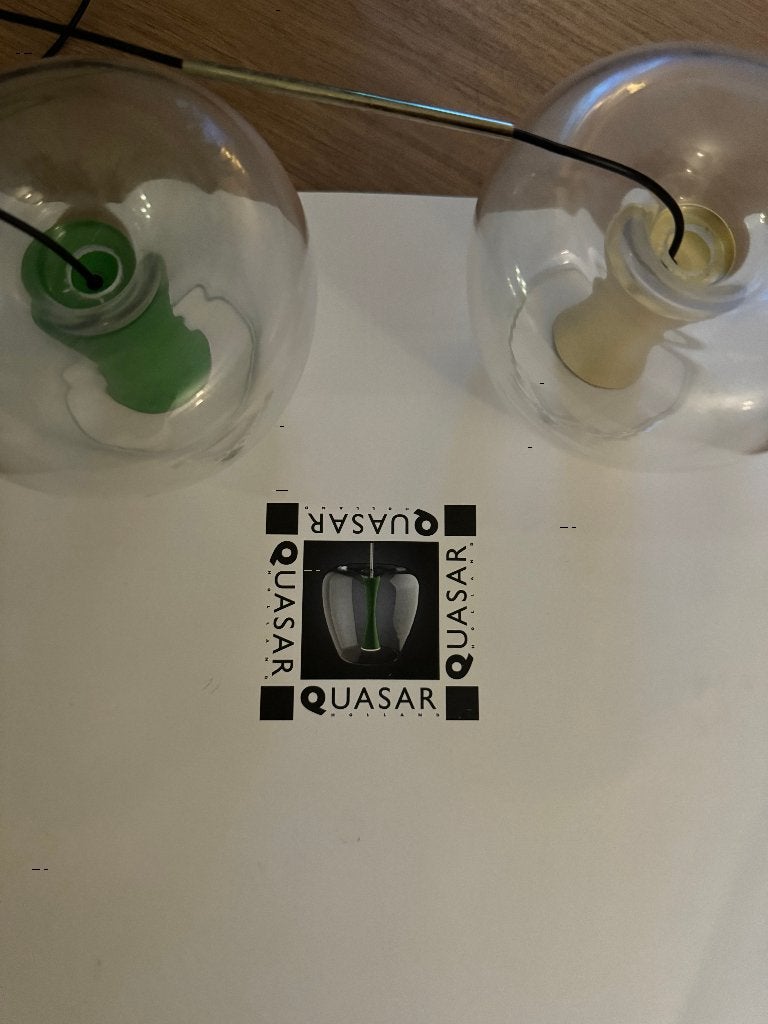 hanglamp Quasar - Apple Mood led Klein Hanglamp - 2 stuks, Huis en Inrichting, Ophalen of Verzenden, Zo goed als nieuw, Glas