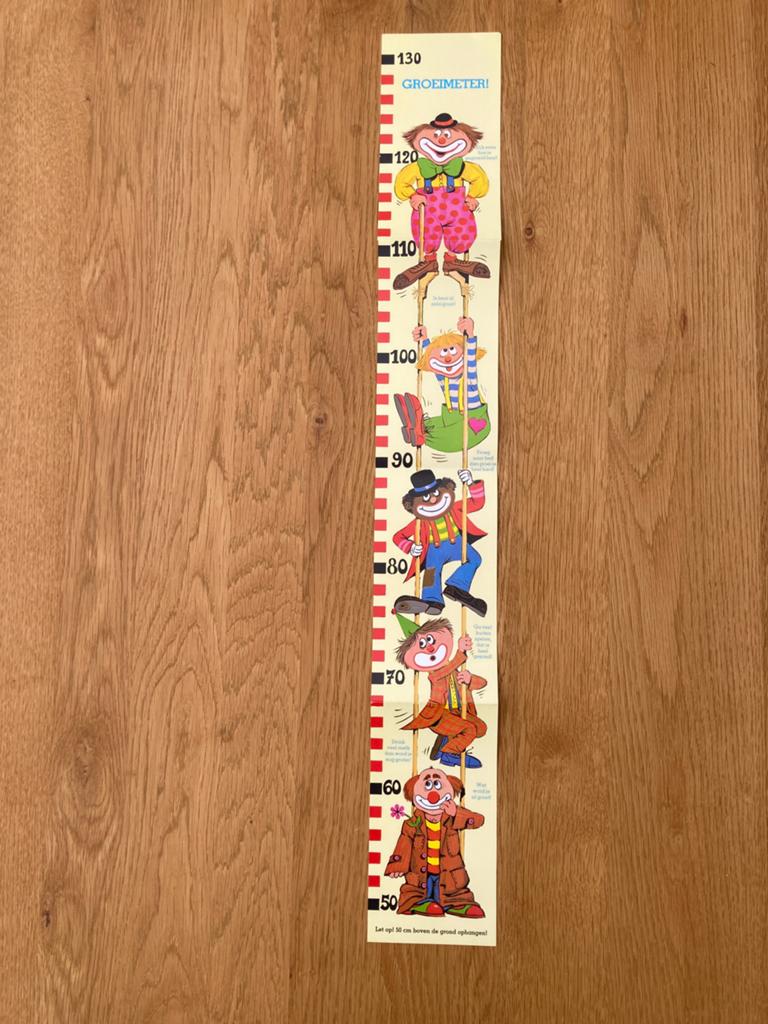Leuke groeimeter met clowns, Ophalen of Verzenden, Nieuw, Wanddecoratie