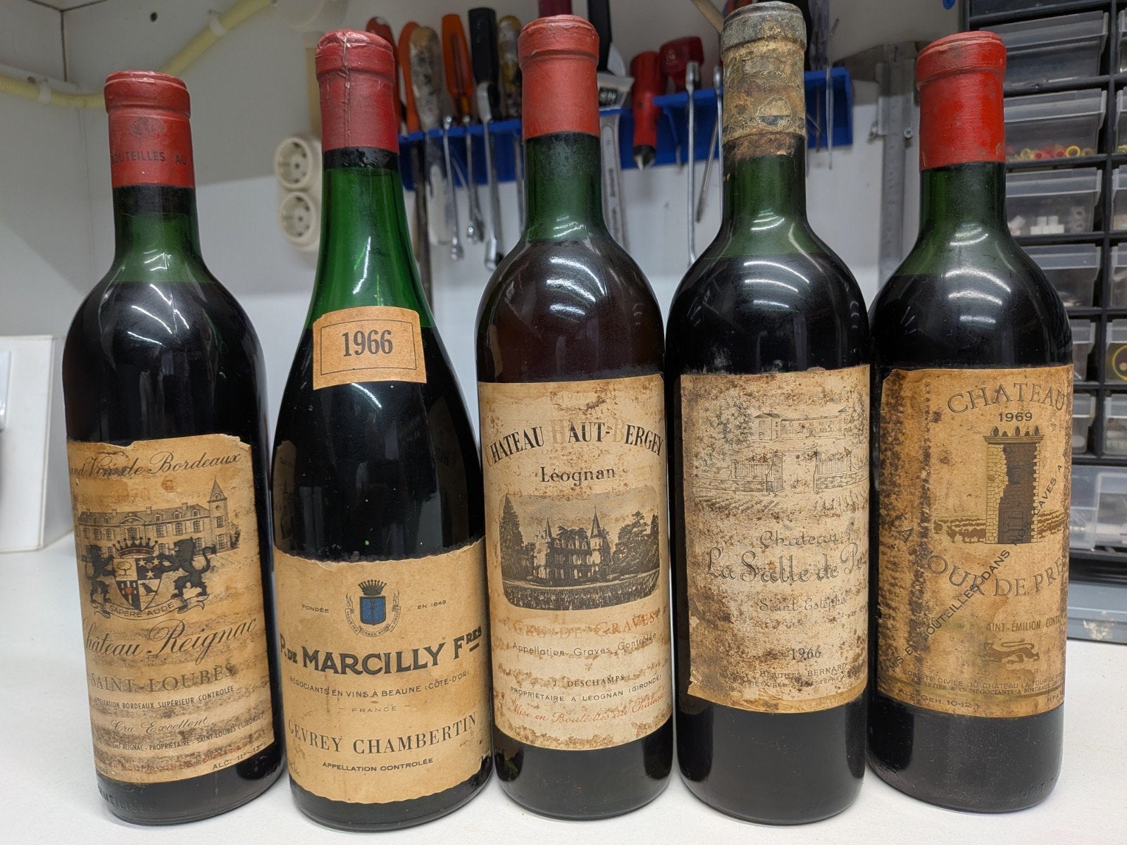 Collectie Vintage Franse Rode Wijnen - Diverse Jaren, Ophalen of Verzenden, Frankrijk, Rode wijn, Vol