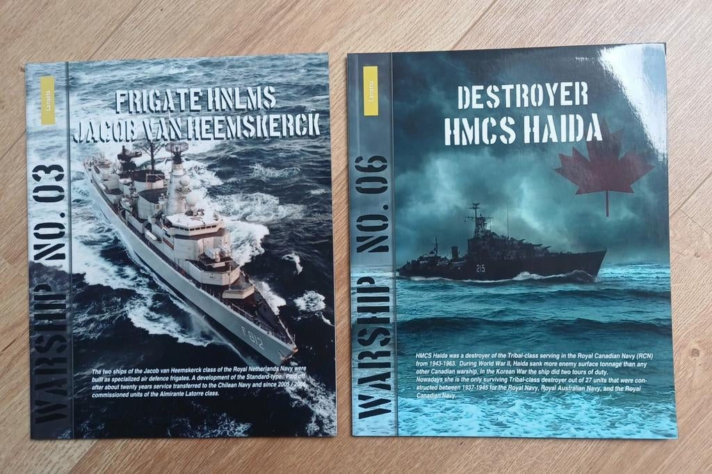 Warship Tijdschriften: Jacob van Heemskerck & HMCS Haida, Marine, Ophalen of Verzenden, Zo goed als nieuw, Lanasta