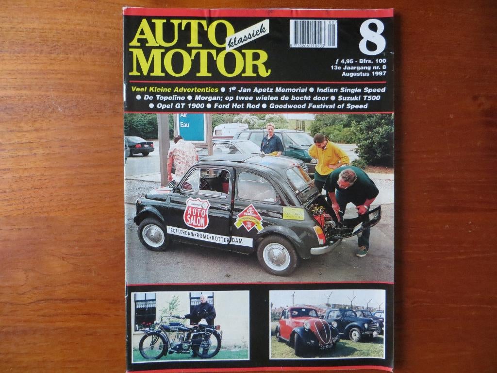Auto Motor Klassiek 8 1997 Topolino, Opel GT, Morgan, Indian, Ophalen of Verzenden, Zo goed als nieuw, Opel