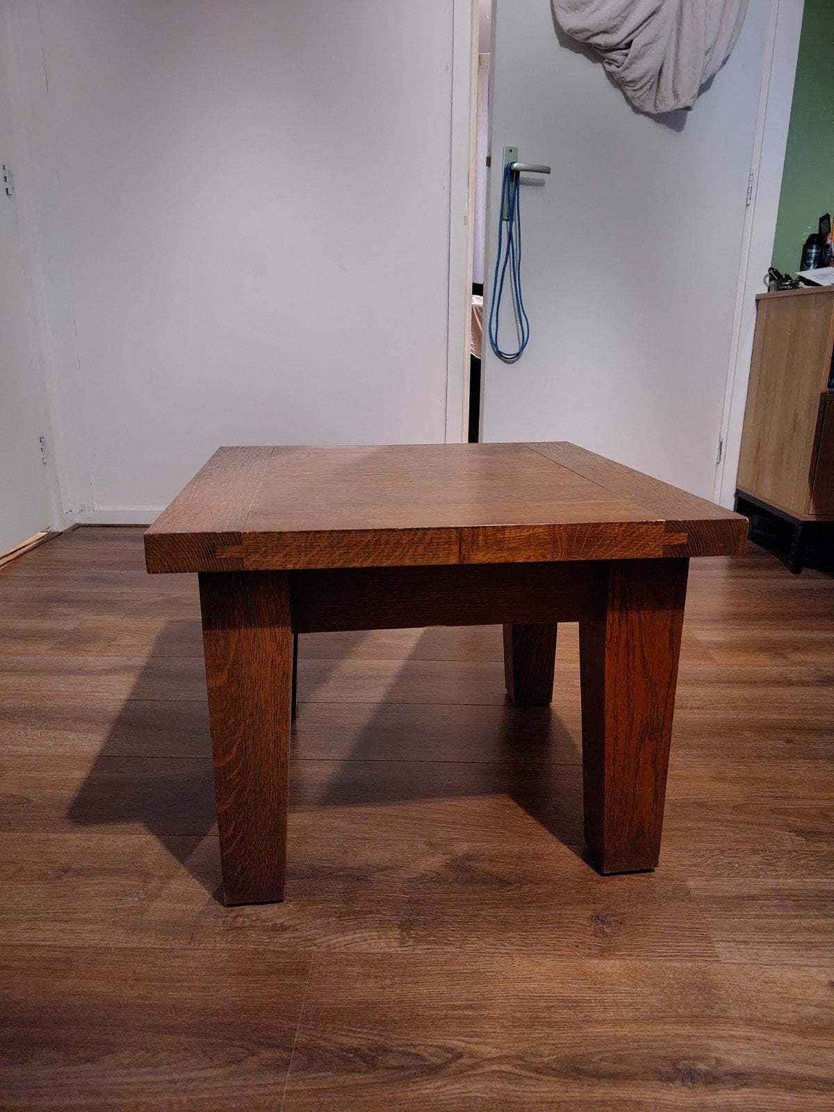 Massief houten bijzettafeltje, Ophalen, 50 tot 100 cm, Vierkant, 50 tot 100 cm