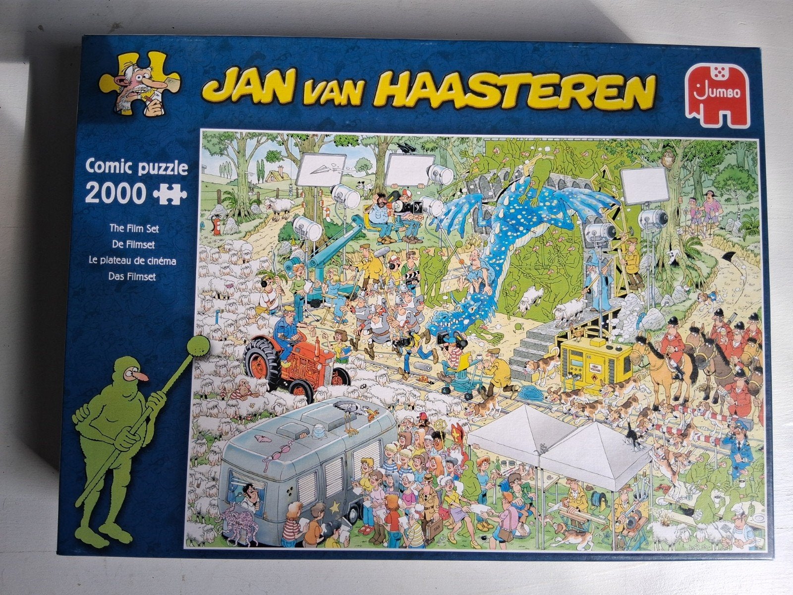Jan van Haasteren,  de filmset, 2000 stukjes, Ophalen of Verzenden, Meer dan 1500 stukjes, Zo goed als nieuw