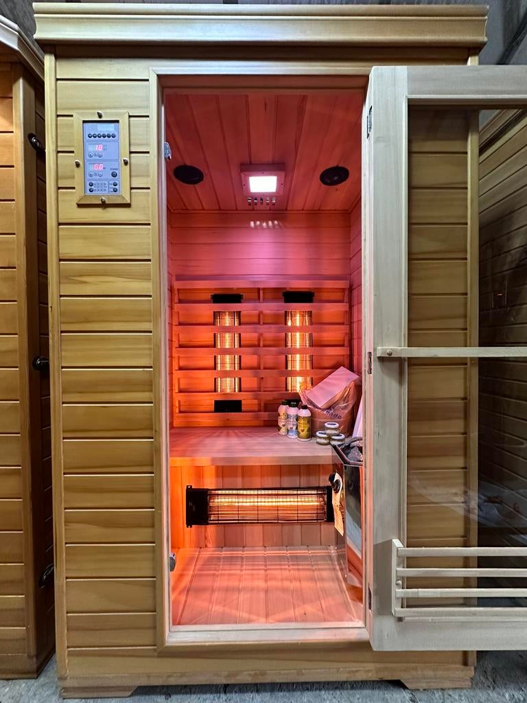 COMBI SAUNA | INFRAROOD + FINSE SAUNA | DIRECT LEVERBAAR