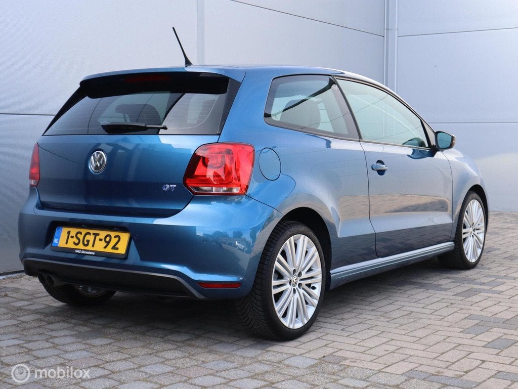Volkswagen Polo 1.4 TSI BlueGT Xenon CarPlay Airco Cruise, Auto's, Voorwielaandrijving, Euro 5, 4 cilinders, Blauw