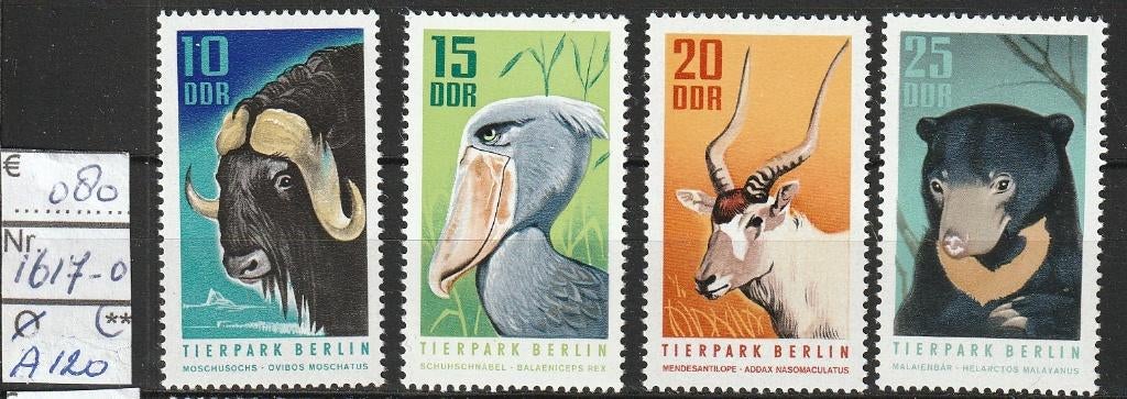 DDR Dierenpark Berlijn Michel 1617-20 Nr.A120p, Postzegels en Munten, Verzenden, DDR, Postfris