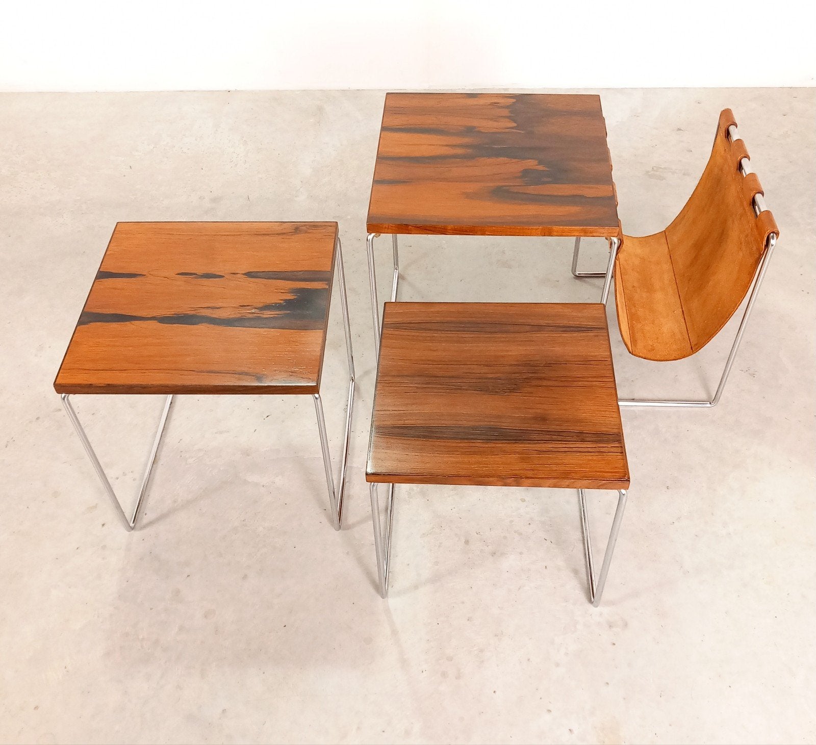 Brabantia mimiset bijzettafels lectuurbak Vintage Dutch, Huis en Inrichting, Minder dan 55 cm, Ophalen of Verzenden, Zo goed als nieuw