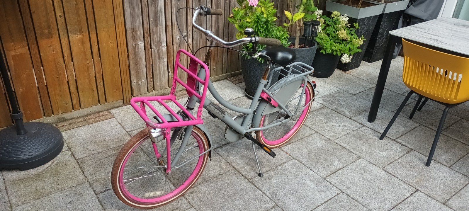 Popal meisjesfiets 22 inch met 3 versnellingen en slot, Ophalen, Terugtraprem, 22 inch, Gebruikt