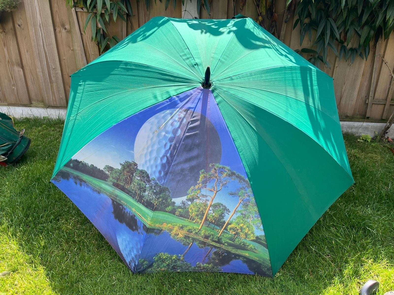VINTAGE ~ GROTE  Beperkte oplage GOLF paraplu/parasol, Ophalen, Zo goed als nieuw, Groen