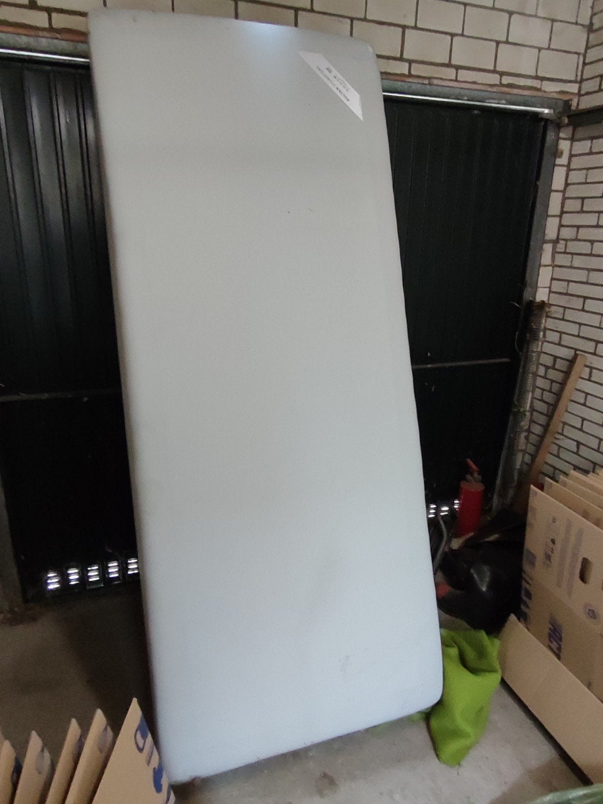 ikea boxspring bed 2.20 meter lang., Ophalen, Gebruikt, 90 cm, Eenpersoons