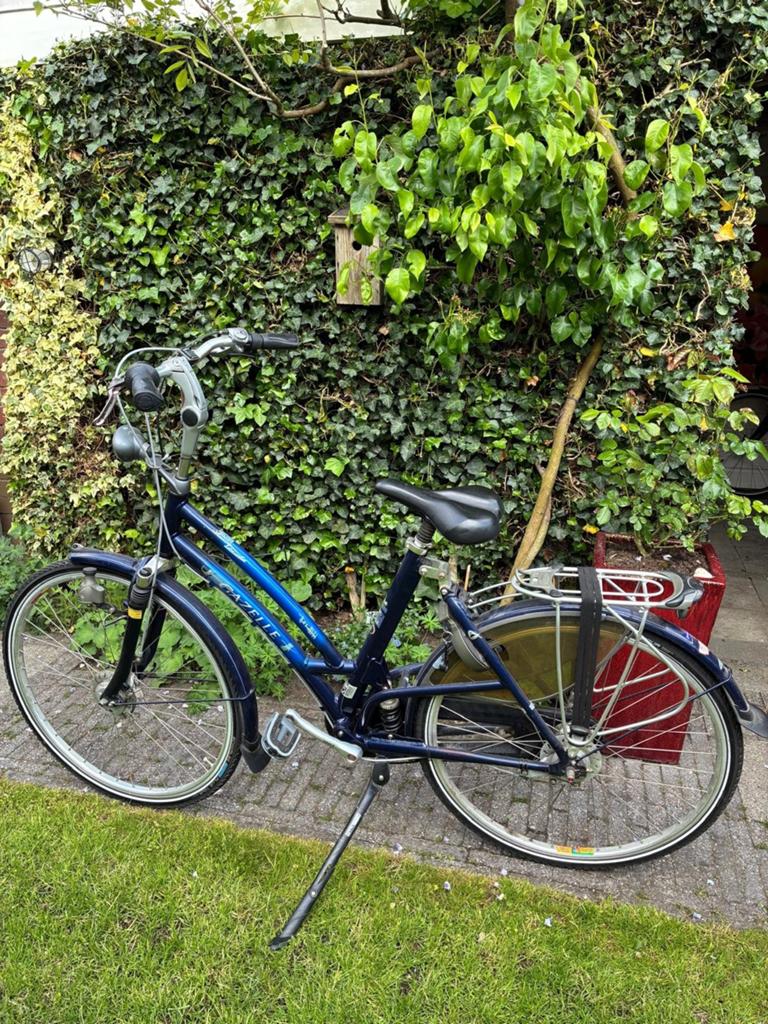 Gazelle damesfiets fr 54 - blauw - 7 versnellingen handrem, Fietsen en Brommers, Fietsen | Dames | Damesfietsen, Ophalen, Versnellingen