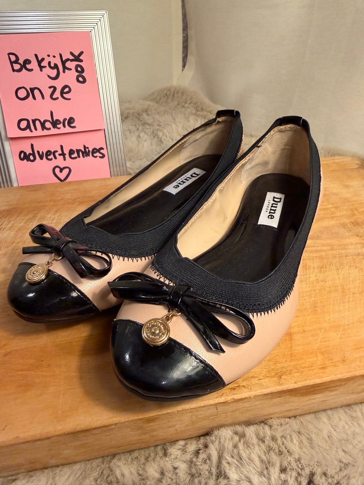 Dune London Ballerina's - Zo goed als nieuw, Ophalen of Verzenden, Zo goed als nieuw, Zwart, Ballerina's