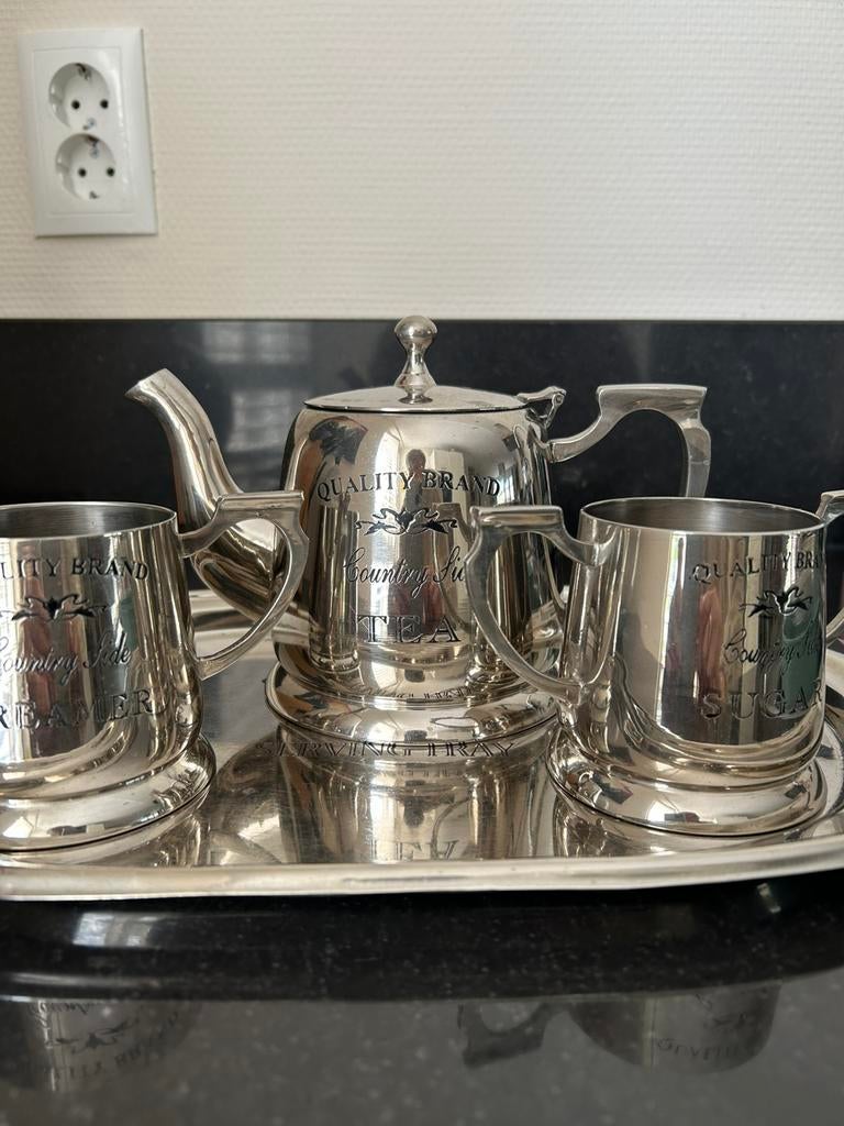 Vintage Quality Brand servies Dienblad - 4-delig Hotelzilver, Ophalen of Verzenden