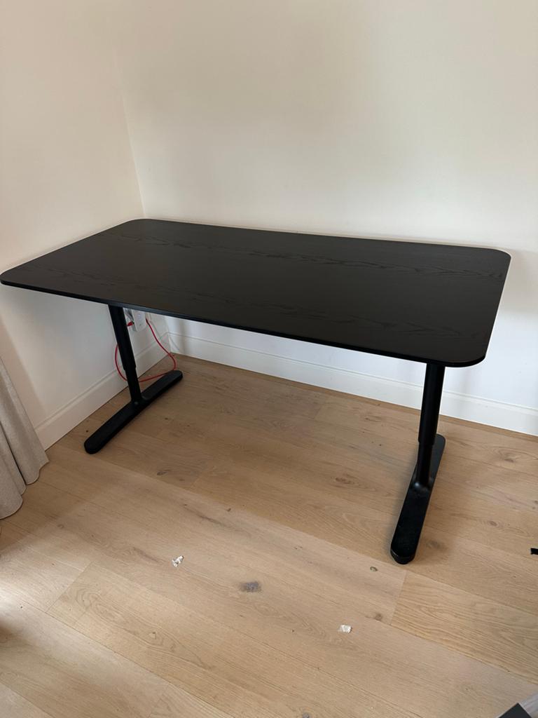 IKEA Bureau 160x80 - Zwart, Ophalen, Zo goed als nieuw, IKEA, Zwart