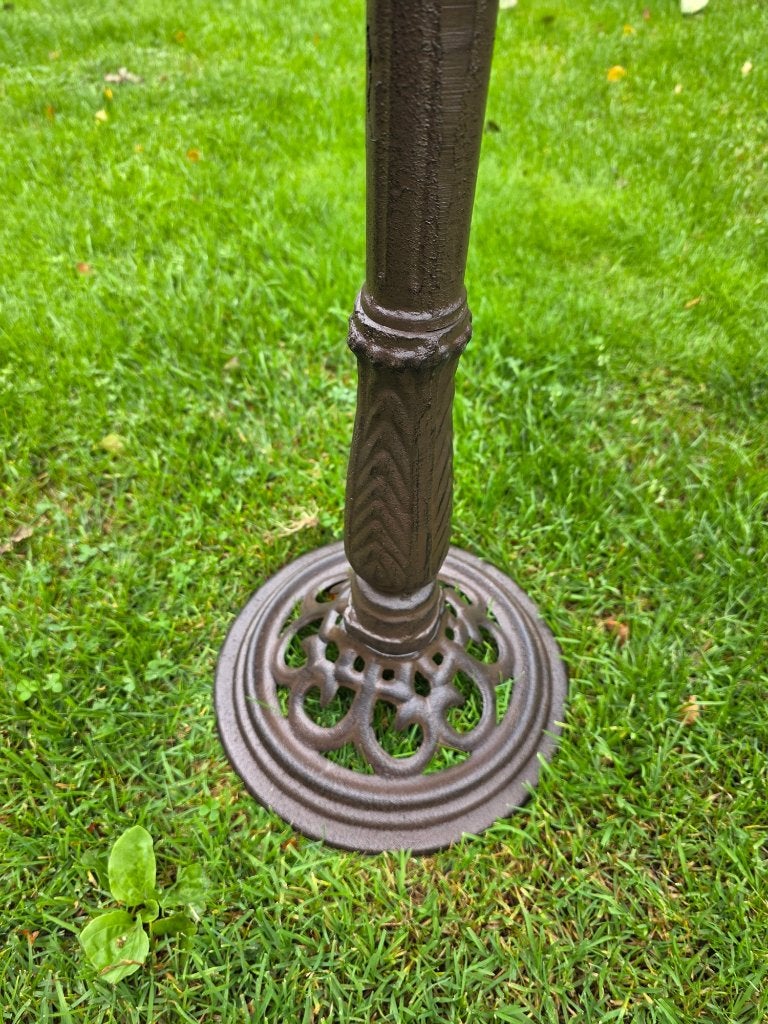 VOGELDRINKSCHAAL MET ZONNEWIJZER / gietijzer, Nieuw, Info@huisentuindecoratiemarie.nl, Huis en tuin decoratie marie, Peize