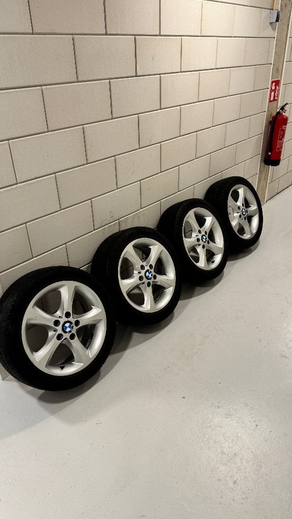 BMW Style 256 velgen met zomerbanden, Ophalen, Gebruikt, Velg(en), 17 inch