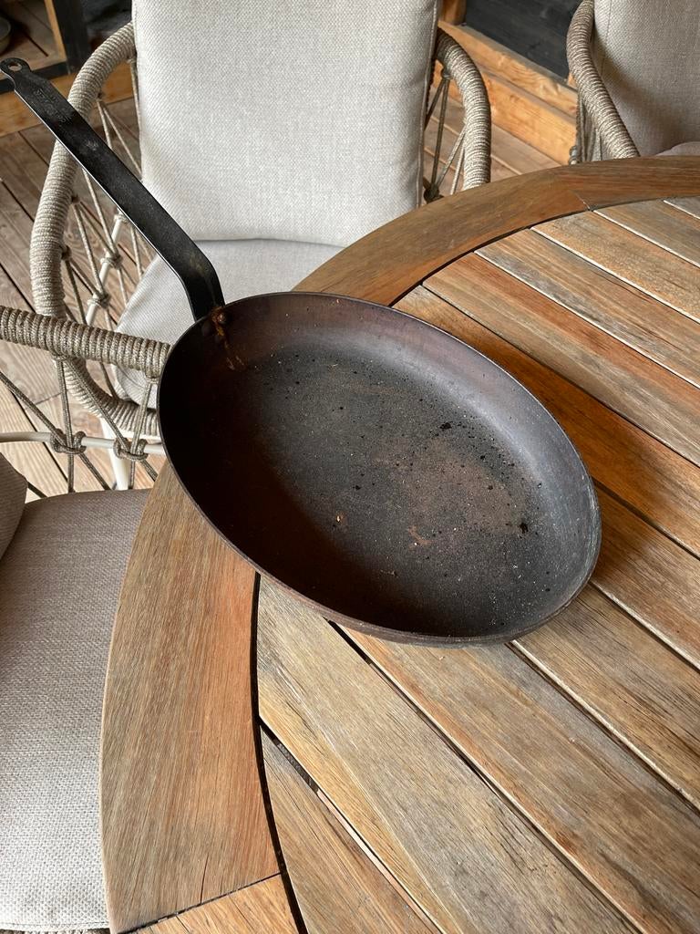 De Buyer Koekenpan - Gietijzeren Pan 40cm, Ophalen, Gebruikt, Koekenpan of Braadpan, Gietijzer