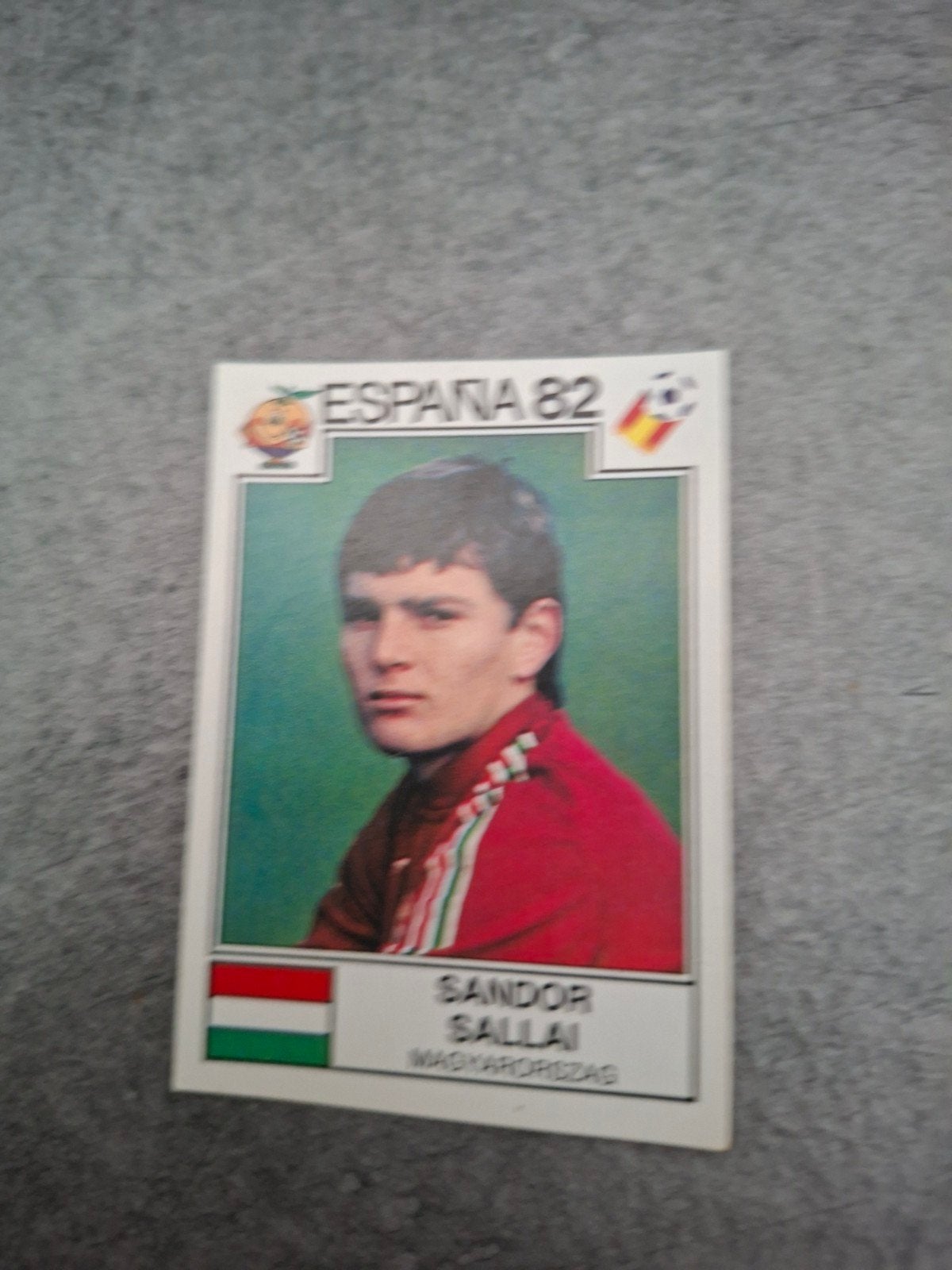 Panini sticker WK 82 Espana. Speler Sandor Sallai Hongarije., Verzenden, Zo goed als nieuw, Sticker