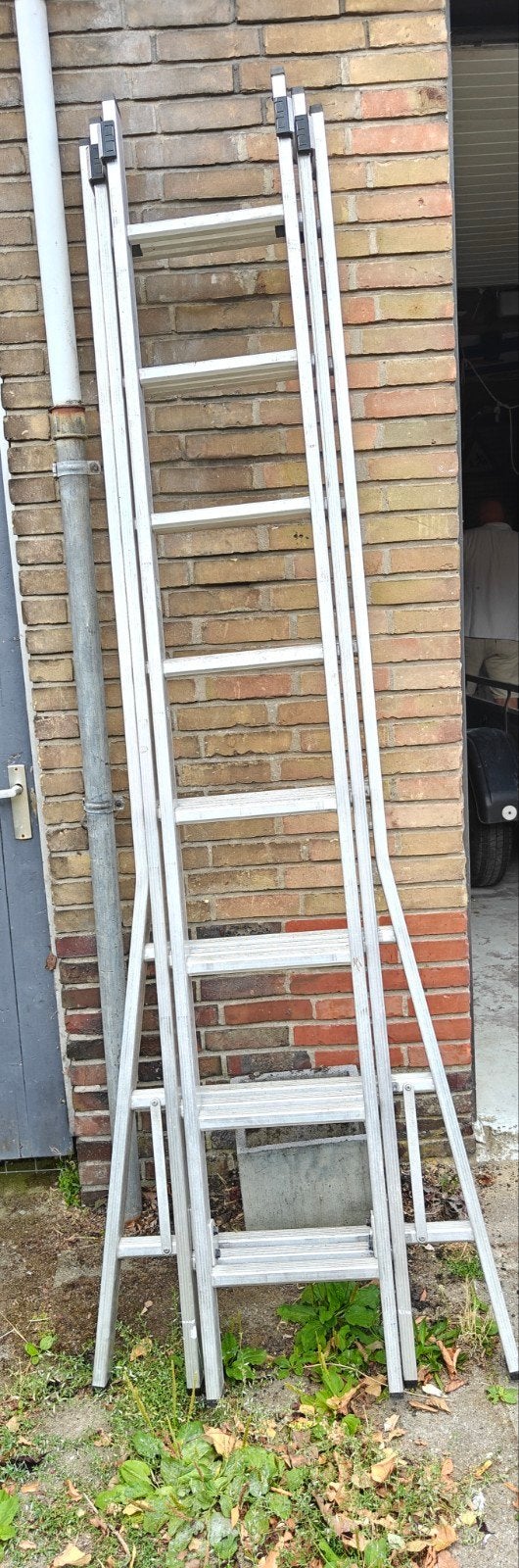 opsteekladder Dirks  DOU3x08 zgs, Ophalen, Zo goed als nieuw, Ladder, Opvouwbaar of Inschuifbaar