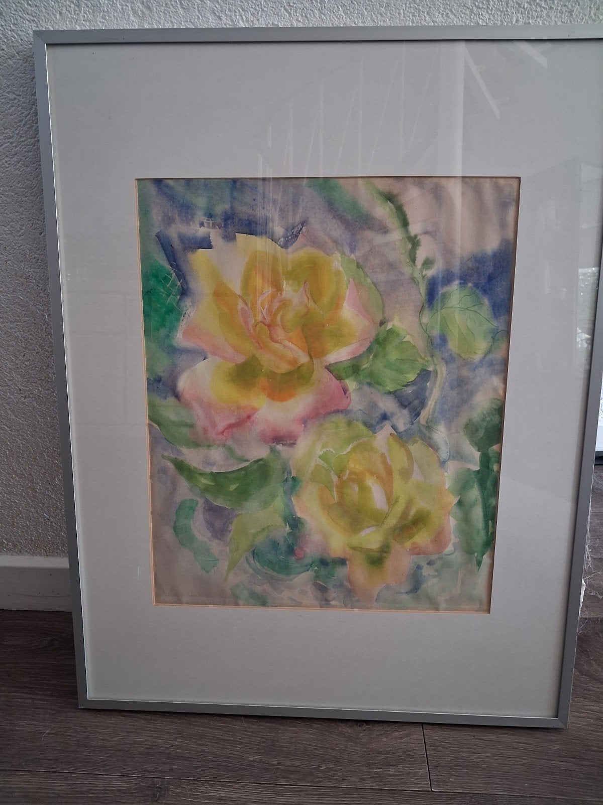 aquarel gele rozen van Mariana Goodier Timochenko, Ophalen of Verzenden, Realistisch, Aquarel, Bloemen