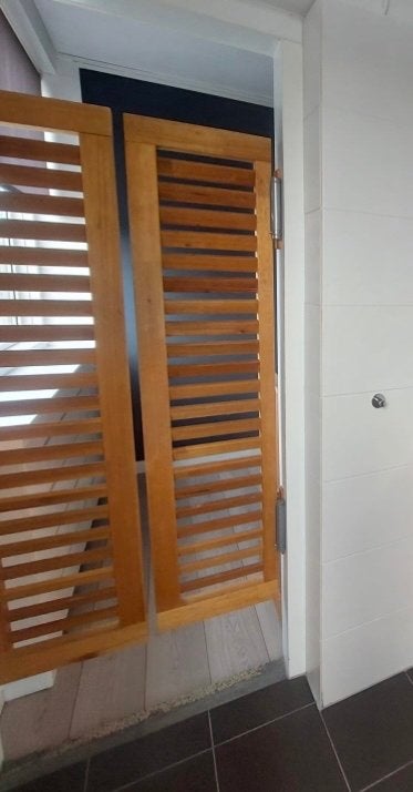 Houten klapdeuren / saloondeuren, Doe-het-zelf en Verbouw, Deuren en Horren, Ophalen, Gebruikt, 80 tot 100 cm, Binnendeur