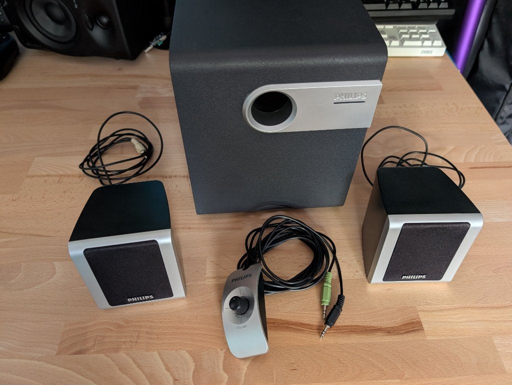 Philips SPA2310/00 speaker set, Computers en Software, Pc speakers, Ophalen, Gebruikt, Audiokanaal 2.1, Philips
