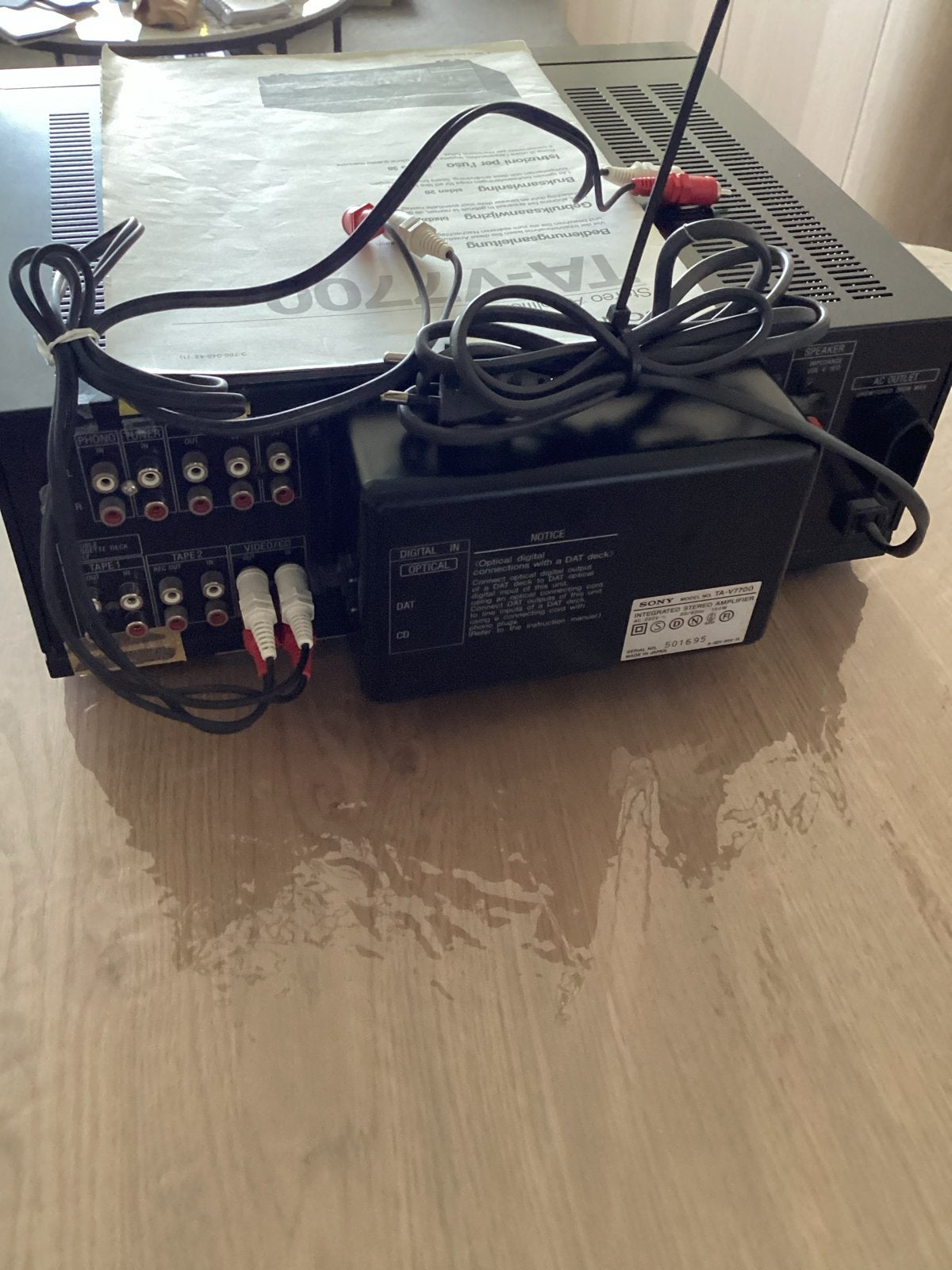 Sony TA-AV700 Versterker met diverse ingangen, Ophalen, Gebruikt, 60 tot 120 watt, Sony
