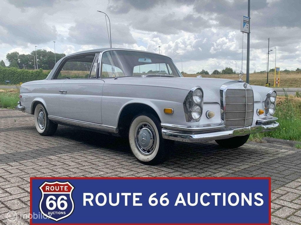 Mercedes-Benz 220 SE Coupe | 1963 | Route 66 Auctions, Auto's, Oldtimers, Overige carrosserieën, Zwart, Mercedes-Benz, Bedrijf
