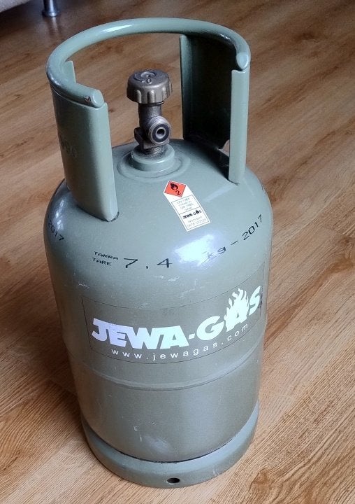 Propaan gasfles 5 Kg vulling (VOL), Caravans en Kamperen, Ophalen, Zo goed als nieuw