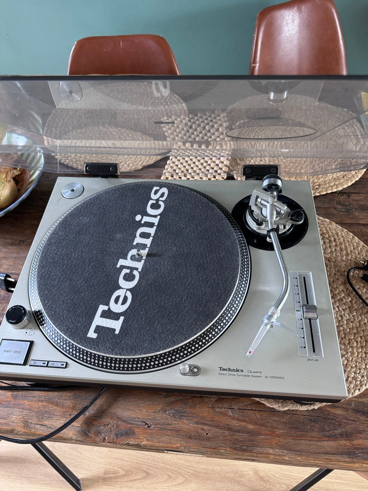 Technics SL-1200MK2 - incl concorde element en stofkap, Ophalen, Pitch-regelaar, Zo goed als nieuw, Platenspeler