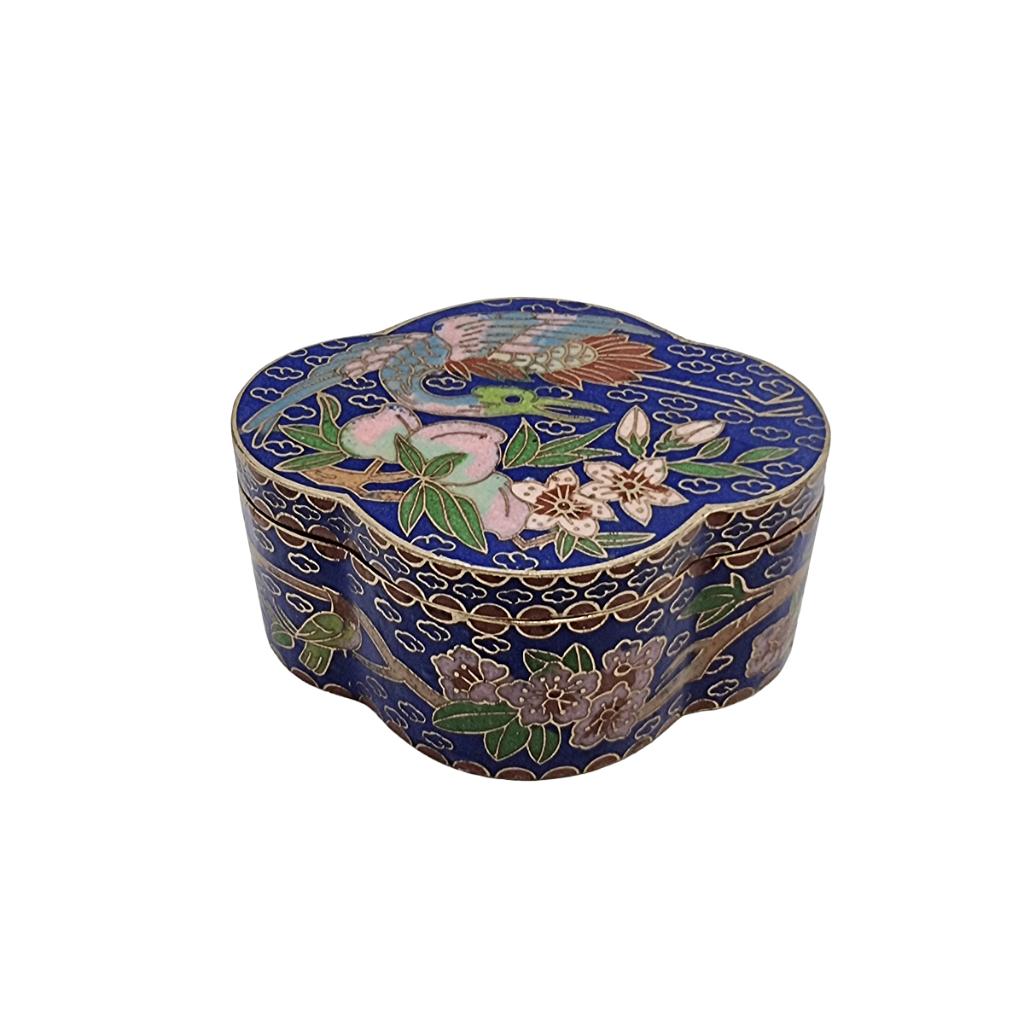 Vintage cloisonné sieradendoosje, Ophalen of Verzenden