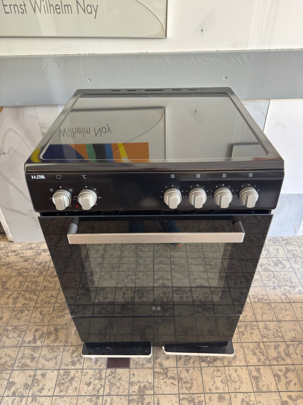 Etna inductie fornuis 60x90cm met elektrische oven en grill, Witgoed en Apparatuur, Fornuizen, Ophalen, 60 cm of meer, Grill, Zo goed als nieuw