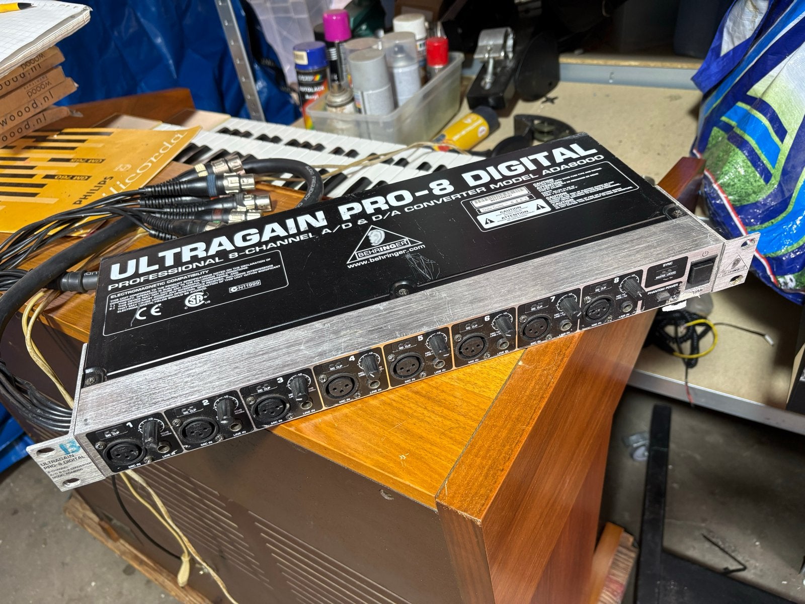 Behringer ULTRAGAIN PRO-8 DIGITAL ADA8000 met multikabel, Ophalen of Verzenden, Gebruikt