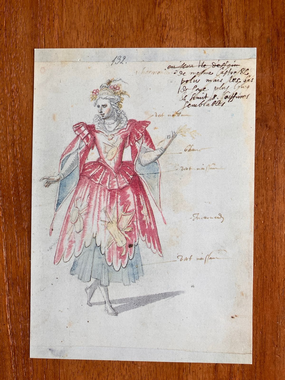 Kostuumontwerp voor Harmonie in Ballet de l'Harmonie, Ophalen of Verzenden, 1980 tot heden, Ongelopen, Klederdracht